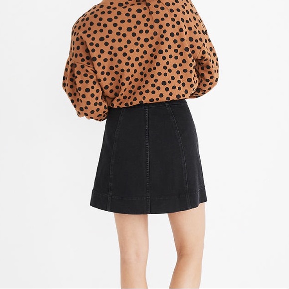 Madewell Metropolis Snap Jean Skirt Black NWT - Picture 3 of 9